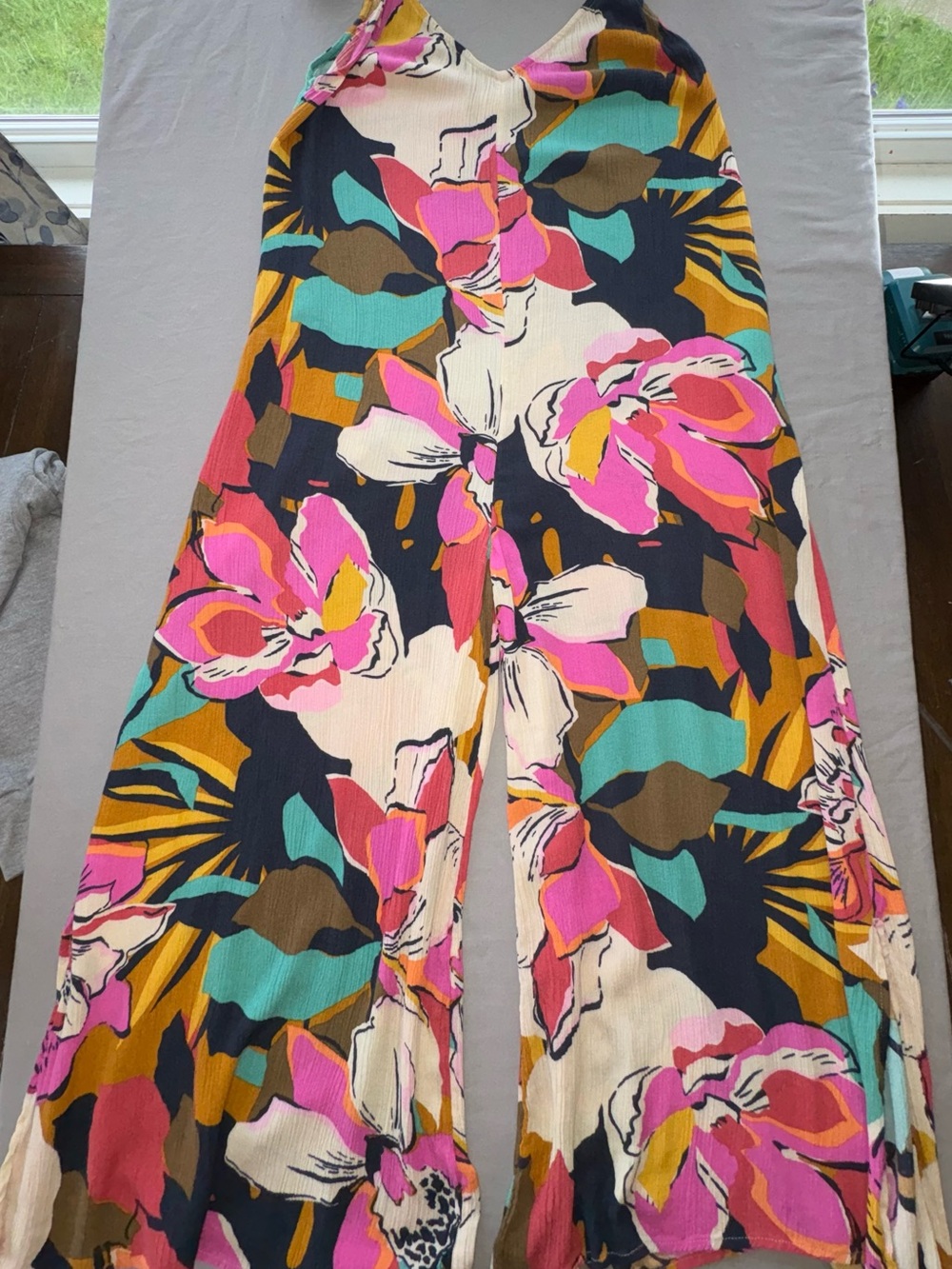 Billabong Floral Wide-Leg Jumpsuit in Pink Multi